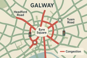 Galway city traffic map