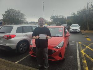 Darragh on passing his Driving Test with GoDrive School of Motoring.