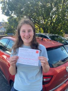 Liadan on passing her Driving Test