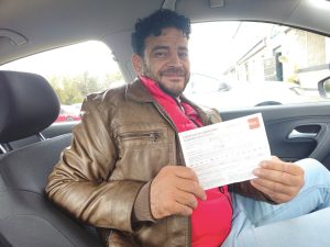 Redouane on passing his Driving Test with GoDrive School of Motoring.