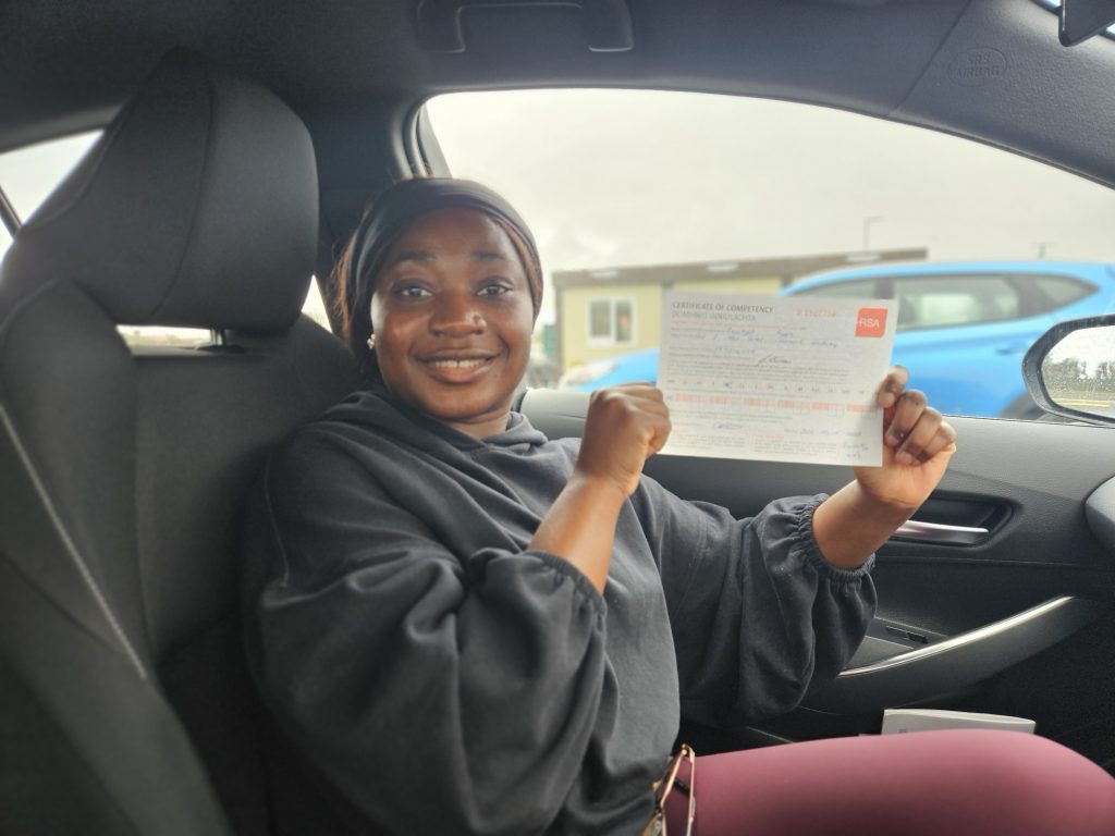 Faoshayat on officially passing her driving test